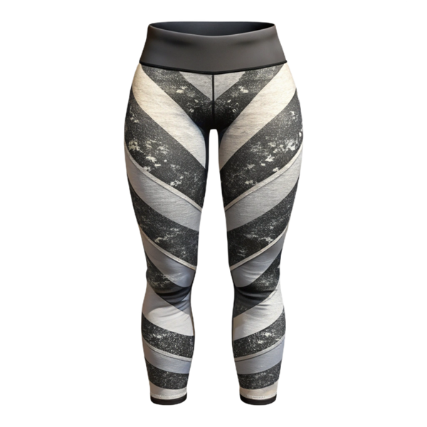 Black and White Striped Leggings