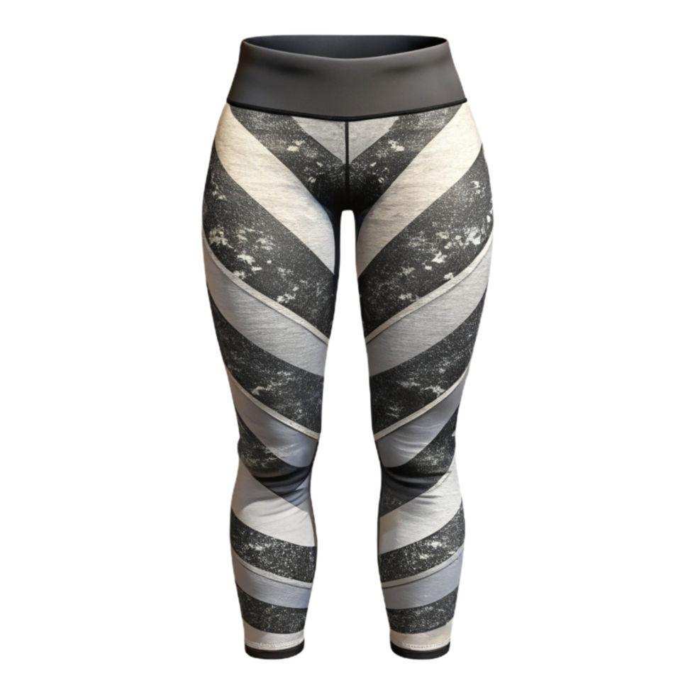 Black and White Striped Leggings